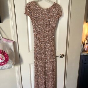 Gorgeous nude pink sequin gown